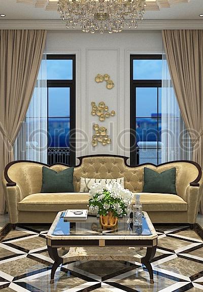  Thiết kế nội thất tân cổ điển biệt thự Vinhome Central Park Căn 57